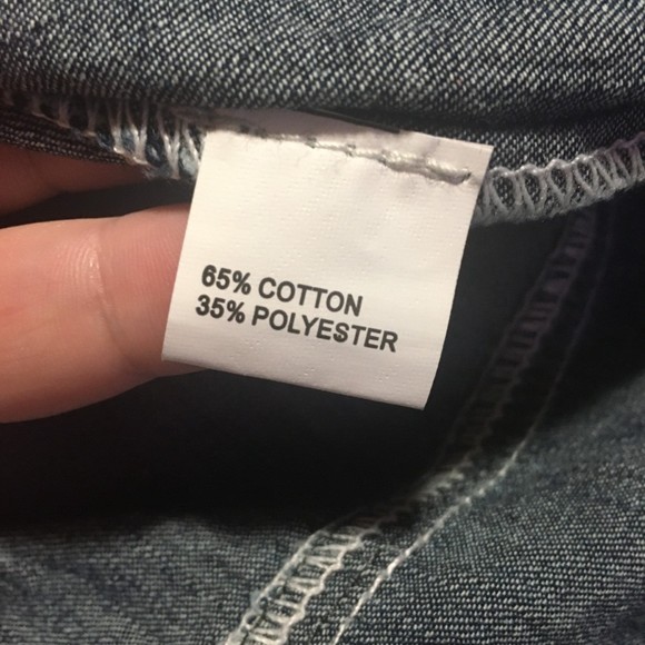 *Like New* Lady's World denim & baby blue lace shirt dress XXL - Picture 4 of 7